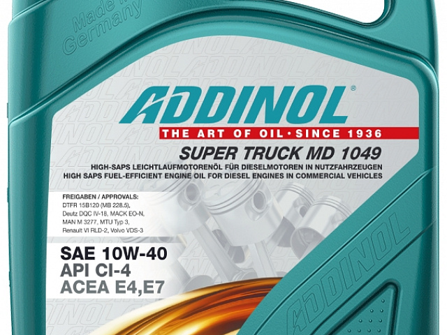 Моторное масло Addinol Super Truck MD 1049 5 л